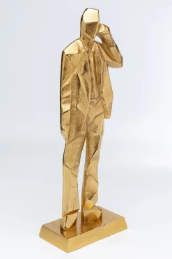 Figurka Dekoracyjna Standing Man 23x62 Cm Złota