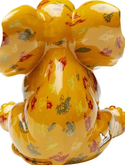 Figurka Dekoracyjna żółta Ze Wzorami Słonik 20x18 Cm