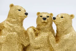 Figurka Dekoracyjna Tipsy Dancing Bears 30x14 Cm Złota