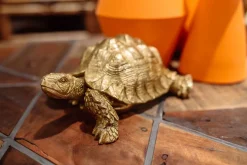Figurka Dekoracyjna Turtle 26x20 Cm Złota