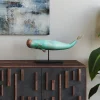 Figurka Dekoracyjna Whale Base 77x39 Cm Zielona