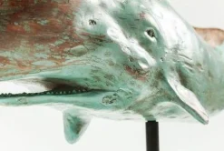 Figurka Dekoracyjna Whale Base 77x39 Cm Zielona