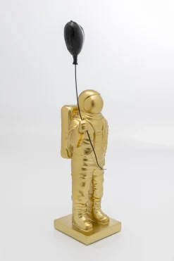 Figurka Dekoracyjna Złoty Astronauta Z Czarnym Balonem 41 Cm