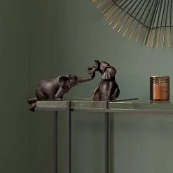 Figurki Dekoracyjne Elephant Circus 54x22 Cm Ciemnobrązowe