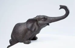 Figurki Dekoracyjne Elephant Circus 54x22 Cm Ciemnobrązowe