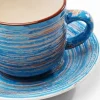 Filiżanka 250 Ml Ze Spodkiem Ø15 Cm Swirl Niebieska