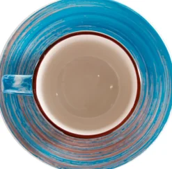 Filiżanka 250 Ml Ze Spodkiem Ø15 Cm Swirl Niebieska