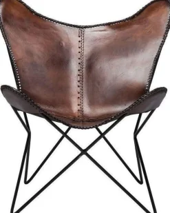 Fotel Butterfly Econo 80x87 Cm Brązowy