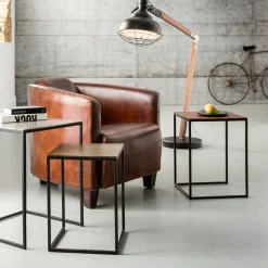 Fotel Cigar Lounge 72x70 Cm Brązowy Skóra Naturalna