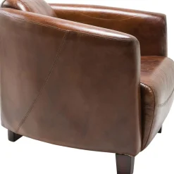 Fotel Cigar Lounge 72x70 Cm Brązowy Skóra Naturalna