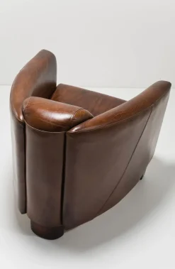 Fotel Cigar Lounge 72x70 Cm Brązowy Skóra Naturalna