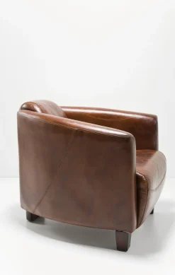 Fotel Cigar Lounge 72x70 Cm Brązowy Skóra Naturalna