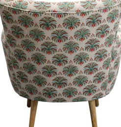 Fotel Do Salonu Kolorowy Maharadża Nogi Drewno Mango 79x78 Cm