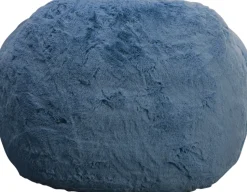 Fotel Duży Niebieski Tkanina Futrzana 105 Cm