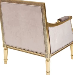 Fotel Glamour Do Salonu Panterka Rama Złota 70x98 Cm