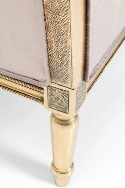 Fotel Glamour Do Salonu Panterka Rama Złota 70x98 Cm