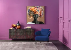 Fotel Nowoczesny Do Salonu Niebieski Nogi Stalowe Czarne 78x71 Cm