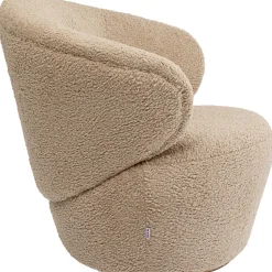 Fotel Obrotowy Carella 82x75 Cm Beżowy