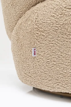 Fotel Obrotowy Carella 82x75 Cm Beżowy