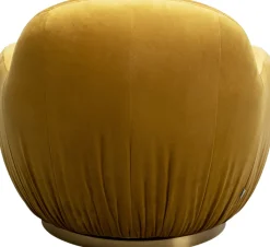 Fotel Obrotowy Do Salonu W Kolorze żółtym 88x90 Cm