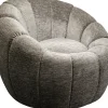 Fotel Obrotowy Nowoczesny Szary Do Salonu 86x72 Cm