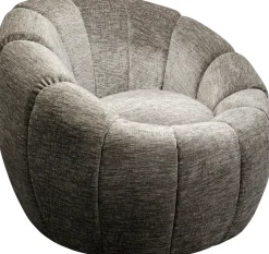 Fotel Obrotowy Nowoczesny Szary Do Salonu 86x72 Cm