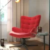 Fotel Obrotowy Oscar Velvet 82x95 Cm Czerwony