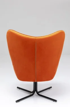 Fotel Obrotowy Oscar Velvet 82x95 Cm Pomarańczowy