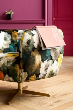 Fotel Obrotowy Peony Yellow 81x70 Cm