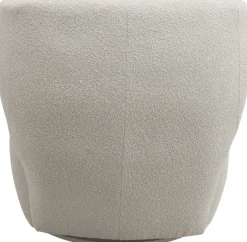 Fotel Obrotowy Uszak W Kolorze Kremowym 80x77 Cm