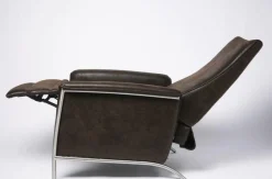 Fotel Rozkładany Lazy 72x104 Cm Brązowy