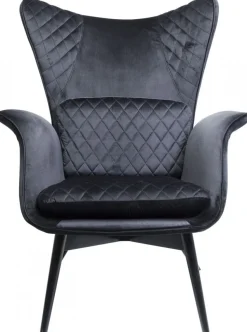 Fotel Tudor Velvet 78x100 Cm Czarny