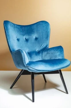 Fotel Vicky 73x94 Cm Niebieski
