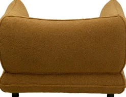Fotel W Kolorze żółtym Tkanina Pluszowa 95 Cm