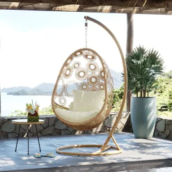 Fotel Wiszący Ibiza 120x209 Cm Naturalny