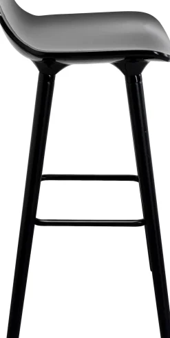 Hoker Siedzisko Tworzywo ABS Nogi Stalowe Kolor Czarny 75 Cm