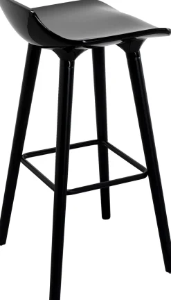 Hoker Siedzisko Tworzywo ABS Nogi Stalowe Kolor Czarny 75 Cm