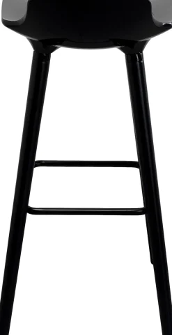 Hoker Siedzisko Tworzywo ABS Nogi Stalowe Kolor Czarny 75 Cm