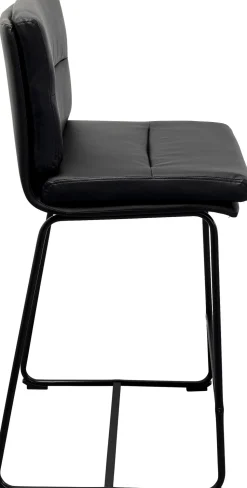 Hoker W Kolorze Czarnym Ekoskóra I Stal 75 Cm