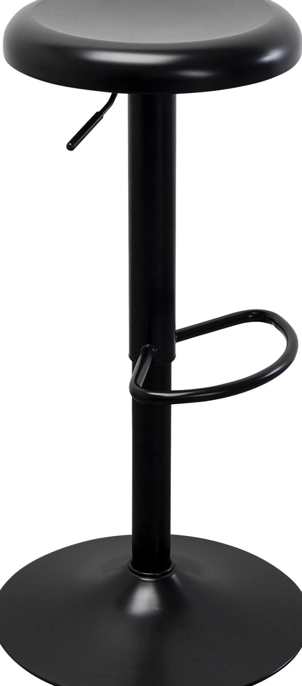 Hoker W Kolorze Czarnym Z Regulacją Wysokości Okrągłe Siedzisko 60-82 Cm
