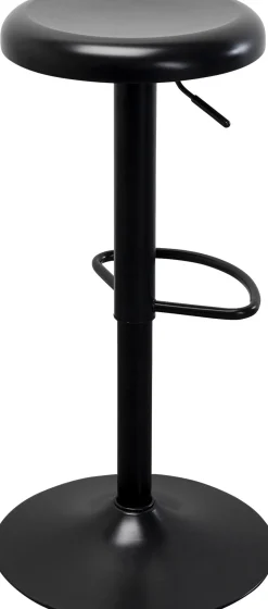 Hoker W Kolorze Czarnym Z Regulacją Wysokości Okrągłe Siedzisko 60-82 Cm