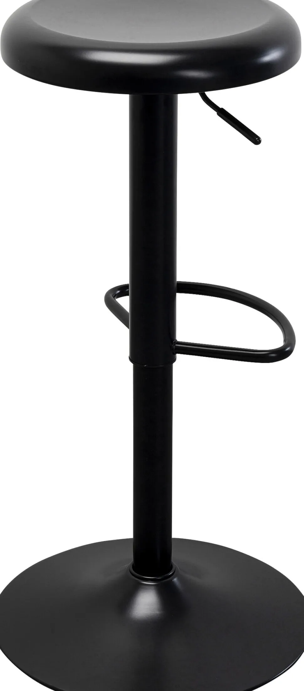 Hoker W Kolorze Czarnym Z Regulacją Wysokości Okrągłe Siedzisko 60-82 Cm