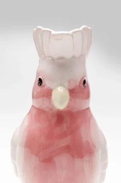Karafka Ceramiczna Biało-różowa Egzotyczny Ptak 30 Cm