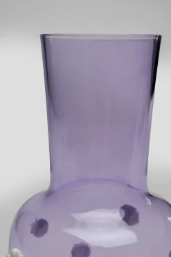 Karafka Szklana Fioletowa Wzór Kwiatowy 755 Ml