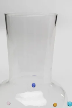 Karafka Szklana Transparentna Wzór Kolorowe Kulki 755 Ml