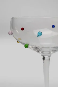 Kieliszek Do Koktajli Szklany Z Kolorowymi Detalami 340 Ml
