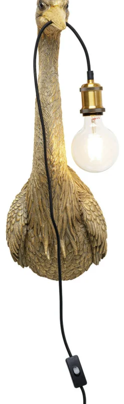Kinkiet Heron 26x62 Cm Złoty
