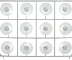 Kinkiet Ufo 186x140 Cm Srebrny