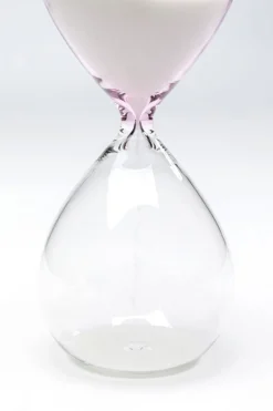 Klepsydra Szklana Transparentna I Różowa Ø7x17 Cm