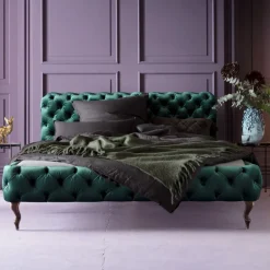 Łóżko Desire Velvet 160x200 Cm Zielone
